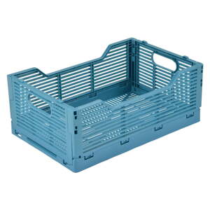Modrý plastový úložný box 30x20x11.5 cm – Homéa