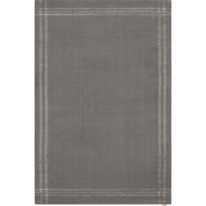 Antracitovosivý vlnený koberec 120x180 cm Calisia M Grid Rim – Agnella