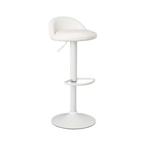 Biele barové stoličky v súprave s nastaviteľnou výškou 2 ks z imitácie kože (výška sedadla 72 cm) – Casa Selección