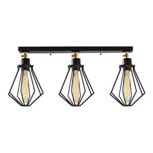 Čierne/v zlatej farbe stropné svietidlo s kovovým tienidlom ø 18 cm Oylat – Opviq lights