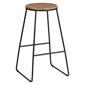 Čierne/v prírodnej farbe barové stoličky v súprave 2 ks (výška sedadla 70 cm) Loft – Wenko