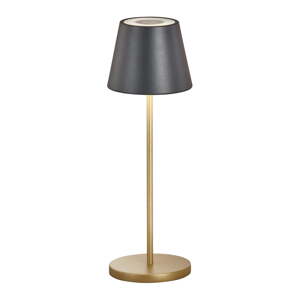 Čierna/v zlatej farbe LED stolová lampa s kovovým tienidlom (výška  34 cm) Cosenza – Fischer & Honsel