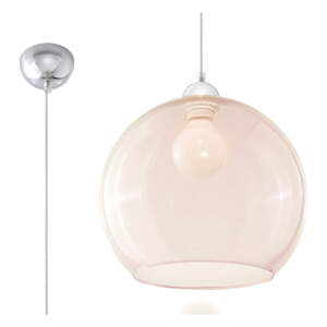 Béžové závesné svietidlo so skleneným tienidlom ø 30 cm Bilbao – Nice Lamps