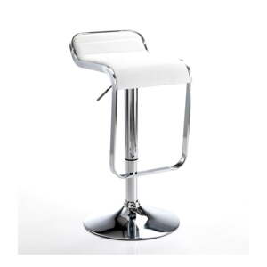 Biela/v striebornej farbe barová stolička 67 cm Snappy – Tomasucci