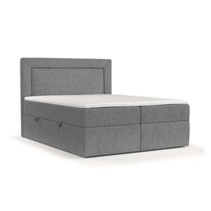 Sivá boxspring posteľ s úložným priestorom 200x200 cm Imagine – Maison de Rêve