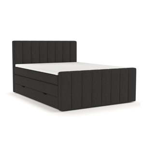 Čierna boxspring posteľ s úložným priestorom 160x200 cm Ruby – Maison de Rêve