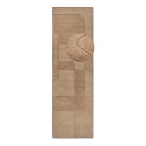 Béžový ručne tkaný vlnený behúň 80x250 cm Charlotte – Villeroy&Boch