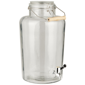 IB Laursen Sklenený zásobník na nápoje so skleneným viečkom 8,45 l