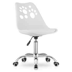 Biela kancelárska stolička PRINT