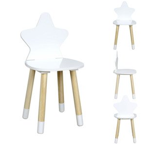 Biela detská stolička STAR