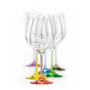Crystalex set pohárov na biele víno Viola Rainbow 350 ml 6 KS