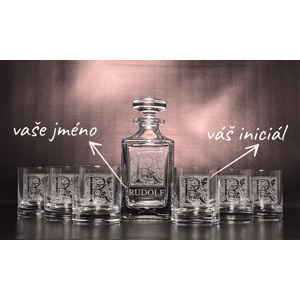 Diamante Krištáľový whisky set s gravírovaním INICIÁL + MENO 1+6