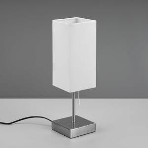Stolová lampa Ole s pripojením USB, biela/nikel