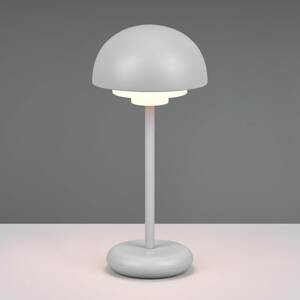 LED lampa Elliot, IP44, batéria, stmievač, sivá