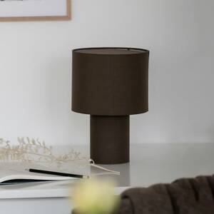 PR Home Leah stolová lampa bavlna výška 28cm hnedá