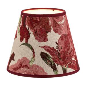 Tienidlo na lampu Sofia 15,5 cm kvetinové červená