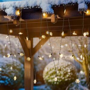 Lindby Parrik svetelná LED reťaz snehové vločky