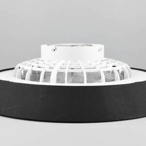 Stropný ventilátor Varberg LED, tichý, Ø 55 cm, CCT, čierny