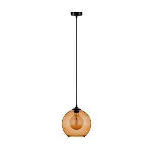Závesná lampa Ball tienidlo guľa jantárová Ø 25 cm