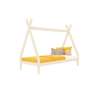 Benlemi Rastúca detská posteľ SWITCH 2v1 v tvare teepee Zvoľte farbu: Tmavo sivá, Zvoľte rozmer: 90x200 cm