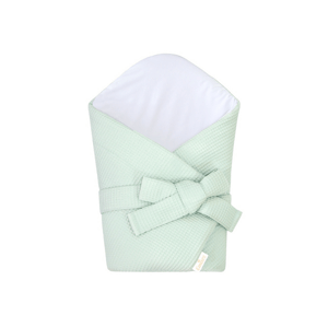 Emitex Bavlnená zavinovačka s mašľou VAFLE pre bábätko Zvoľte farbu: Zelená