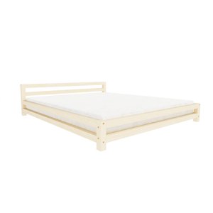 Benlemi Dvojlôžková posteľ MODERN Zvoľte farbu: Nelakovaná, Rozmer: 160 x 200 cm
