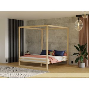 Benlemi Dvojlôžková posteľ BALDEE Zvoľte farbu: Nelakovaná, Rozmer: 200 x 200 cm