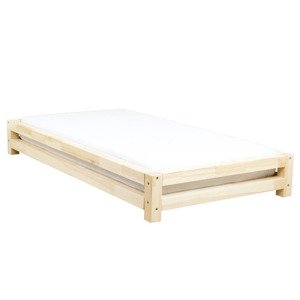 Benlemi Jednolôžková posteľ JAPA Zvoľte farbu: Transparentná vosková lazura matná, Rozmer: 80 x 200 cm