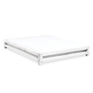 Benlemi Dvojlôžková posteľ JAPA Zvoľte farbu: Biela, Rozmer: 200 x 200 cm