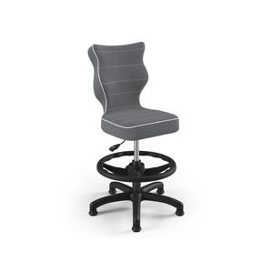 Entelo Detská ergonomická stolička bez koliesok k písaciemu stolu TMAVO ŠEDÁ Rozmer: dieťa 133 - 159 cm (výška stola 70 - 82 cm)