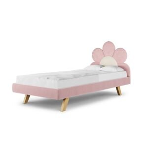 MINKO Čalúnená jednolôžková posteľ DAISY do detskej izby Zvoľte farbu: Ružová, Zvoľte rozmer: 120x200 cm