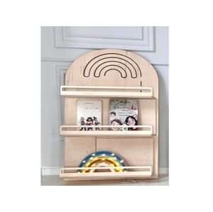 Myminihome Závesná drevená knižnica RAINBOW do detskej izby Zvoľte farbu: Biela