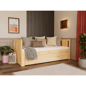Tartak Meble Rozkladacia posteľ ANDY so šuplíkom 90-180x200 cm Zvoľte farbu: Biela