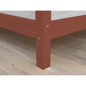 Benlemi Súprava prídavných nôh postele FOOTS Zvoľte farbu: Tehlová, Varianta: Pre nočný stolík NANOC (2 ks), Rozmer: 10 cm