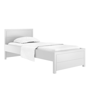 BAMI Drevená jednolôžková posteľ SIMONE 90x200 cm do detskej izby Zvoľte farbu: Biela