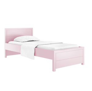 BAMI Drevená jednolôžková posteľ SIMONE 90x200 cm do detskej izby Zvoľte farbu: Ružová