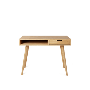 Benlemi Dizajnový drevený písací stôl so šuplíkom LEA 100 cm prírodný Strana: Vpravo, Kvalita dreva: 2. Kombinácia dubového masívu a dyhovanej DTD do…