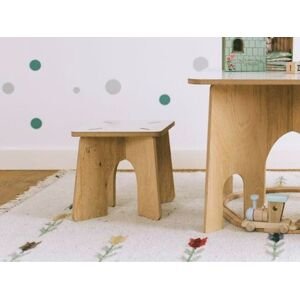 Myminihome Detská stolička RONDO bez operadla Zvoľte farbu: Sivá