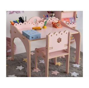 Myminihome Detský stolík EMMA s pastelkovníkmi Zvoľte farbu: Ružová
