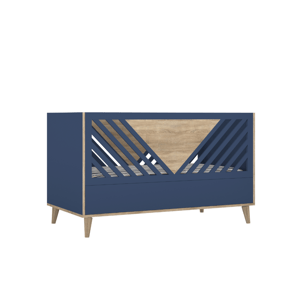 BAMI Dizajnová rastúca detská postieľka z dreva TUTU 70x140 cm Zvoľte farbu: Modrá, dub sonoma
